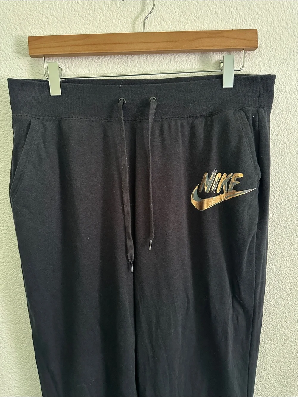 Nike women's black joggers Large